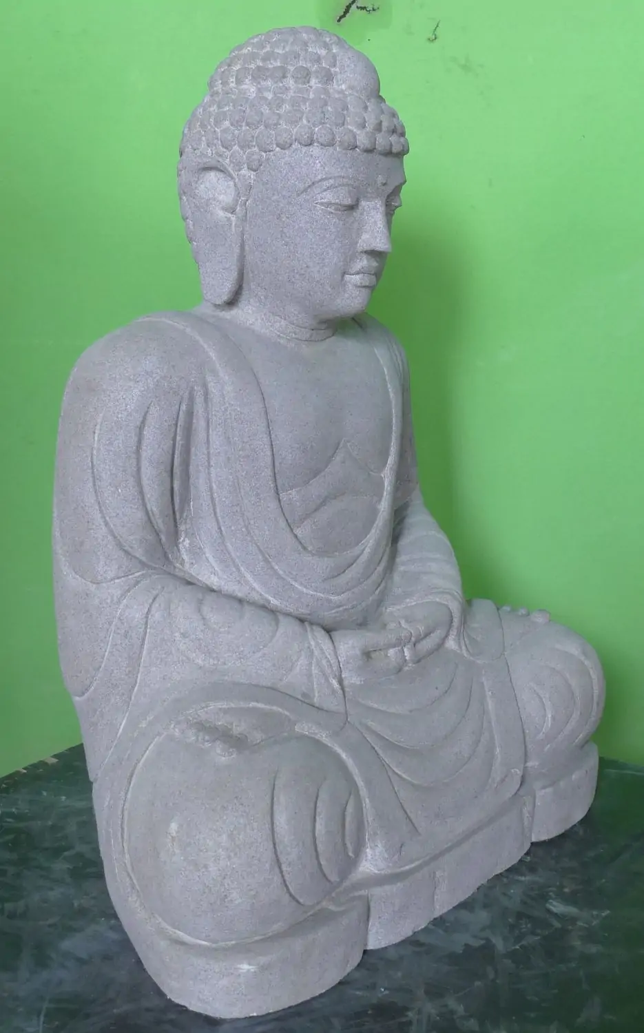  Product image 5 of the product “Seated Japanese Buddha made of Riverstone in Dhyana position - gesture of meditation, H. 80cm ”